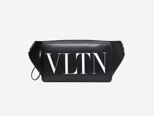 18-19AW【ヴァレンティノ】VLTN ヴァレンティノスーパーコピー ロゴ カーフスキン ベルトバッグ